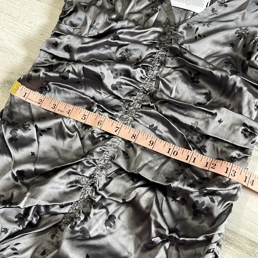 Ganni Silk Stretch Satin Dress Size Small NWT - Picture 11 of 13